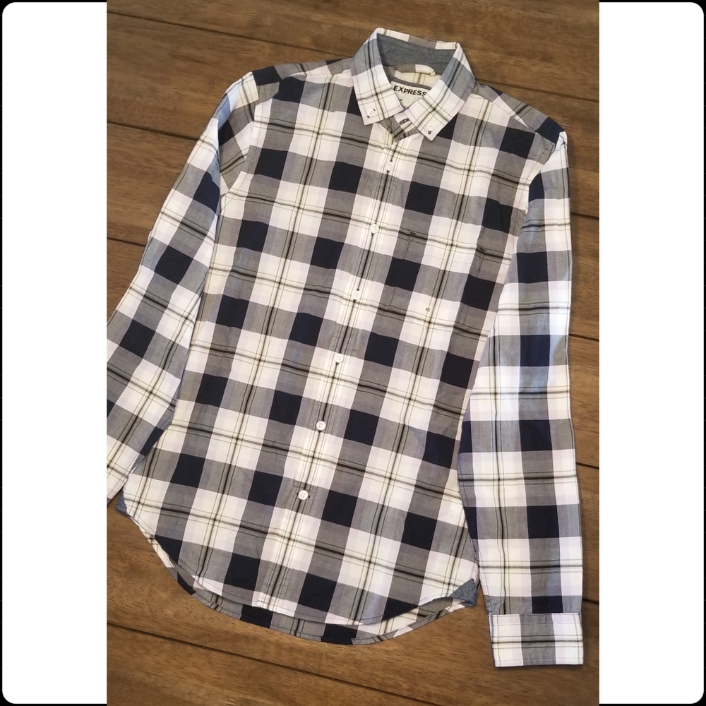 Express Slim Fit Soft Button-Up Shirt